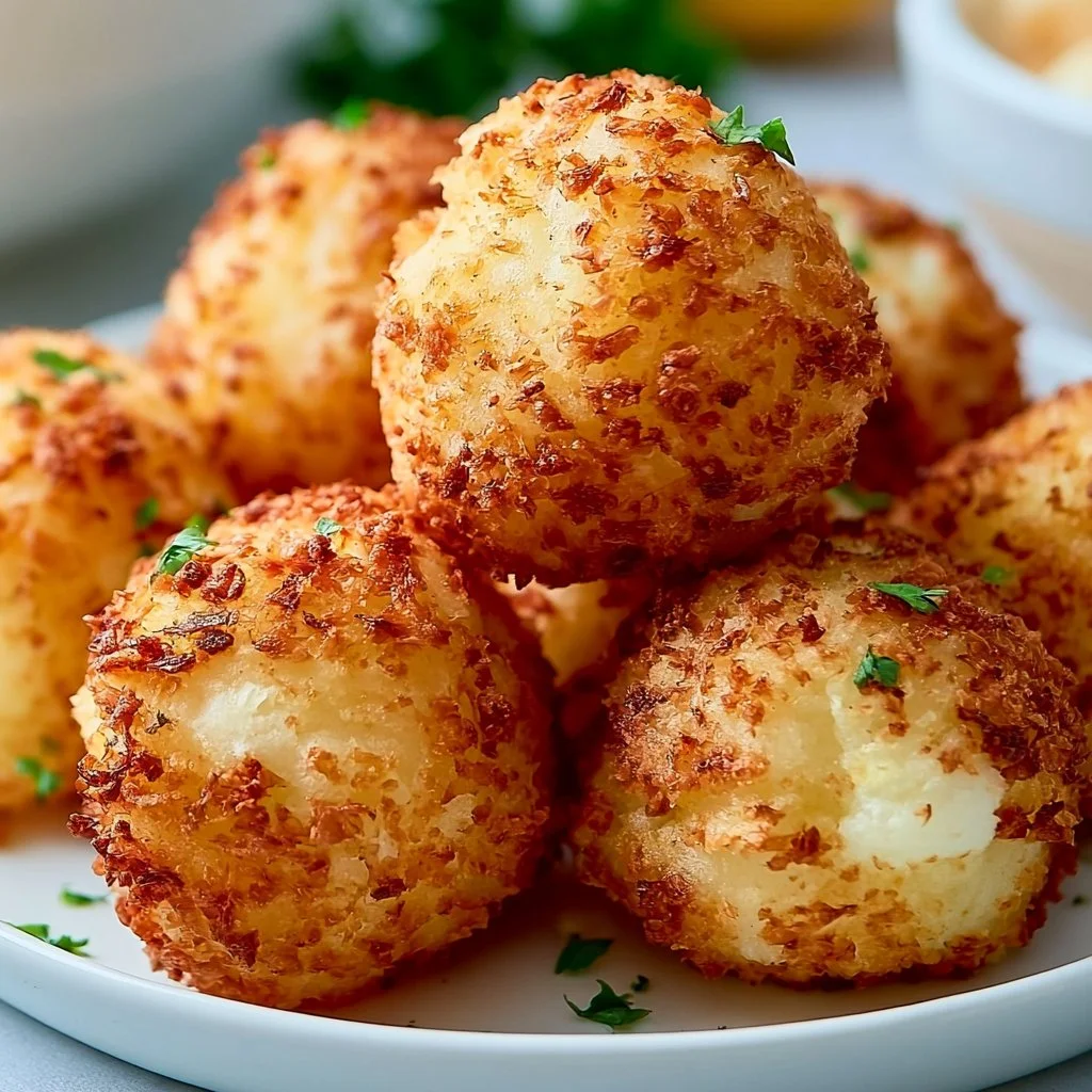 Einfache Air Fryer Käse-Kartoffelbällchen