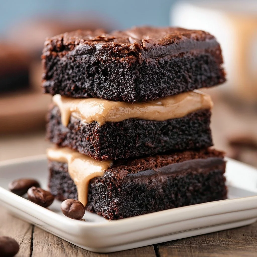 Fudgy Kaffee-Brownies mit Schokolade und Kaffee für süße Genussmomente
