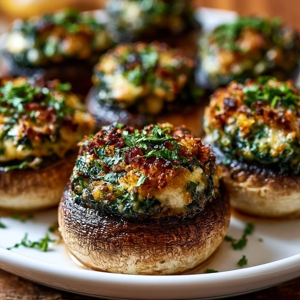 Gefüllte Champignons vom Grill