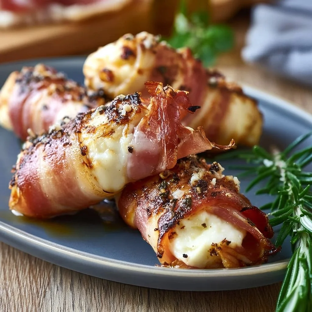Gegrillte Feta-Schinkenr&ouml;llchen