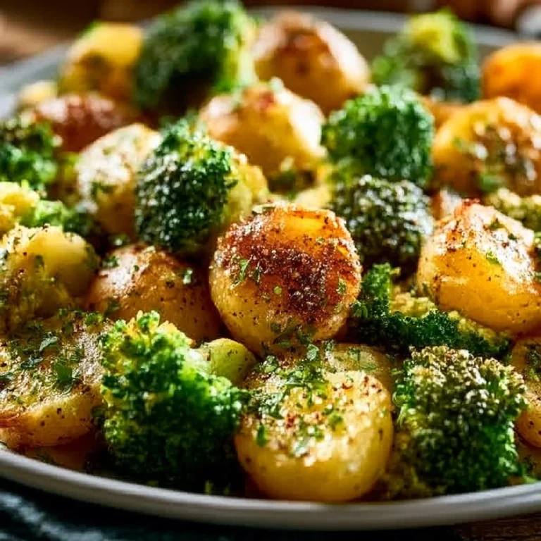 Gesunde Kartoffel-Brokkoli-Pfanne mit frischen Zutaten