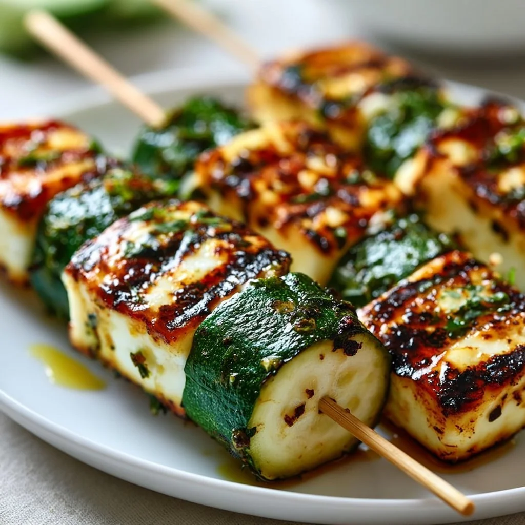 Halloumi-Zucchini-Spieße