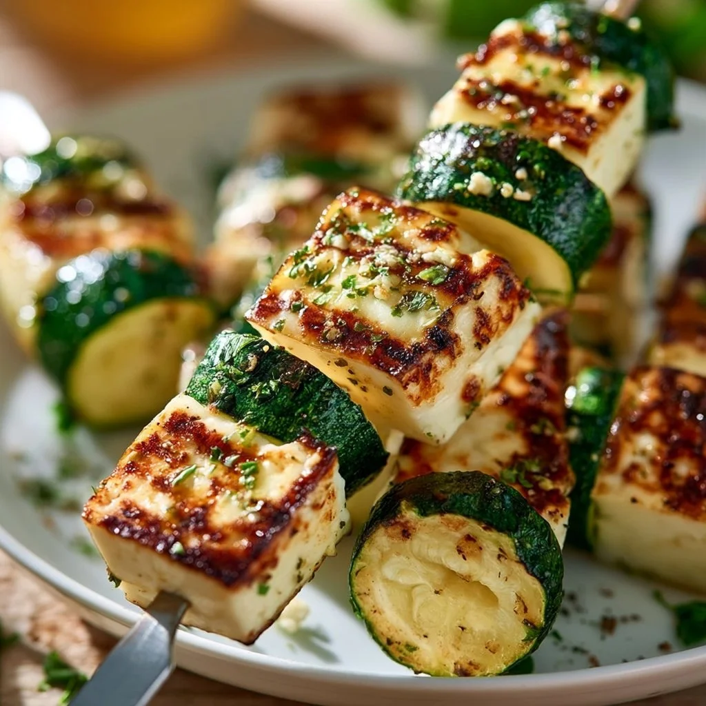 Halloumi-Zucchini-Spieße