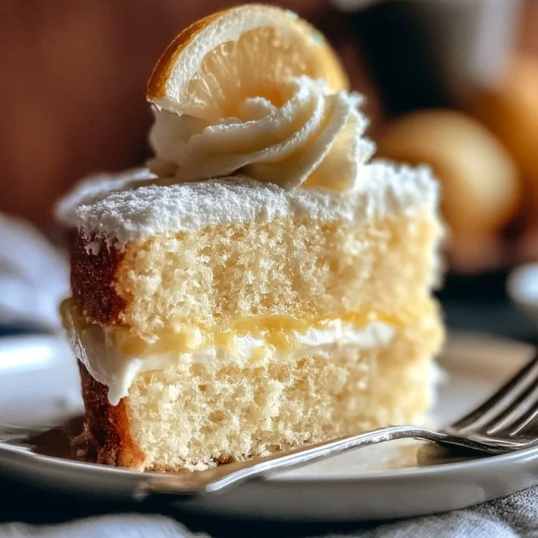 Italienischer Zitronencreme Kuchen mit frischer Zitronenfüllung