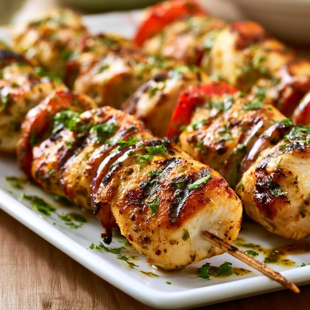 Juicy Chicken Skewers for the Grill
