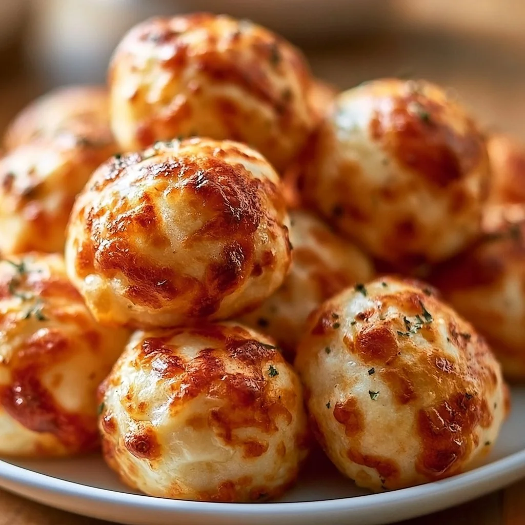 Pizza Bällchen ohne Hefe
