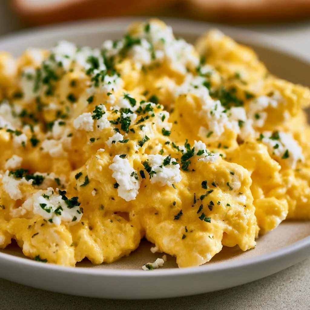 Rührei mit Hüttenkäse
