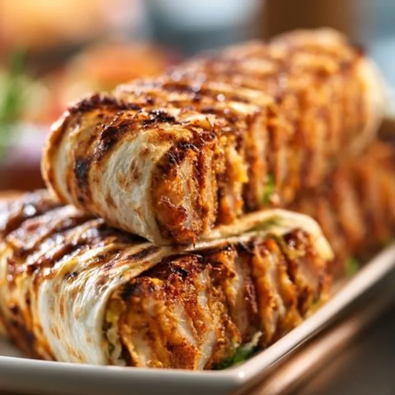 Saftige Schaschlik-Wraps mit frischen Zutaten und Gewürzen