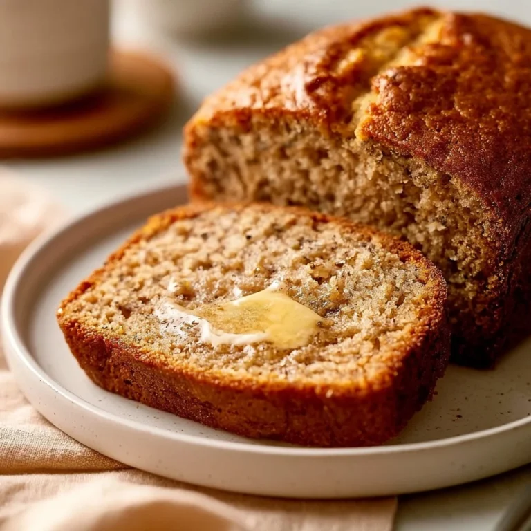 Delicious homemade Bananenbrot, perfect for breakfast or as a snack.