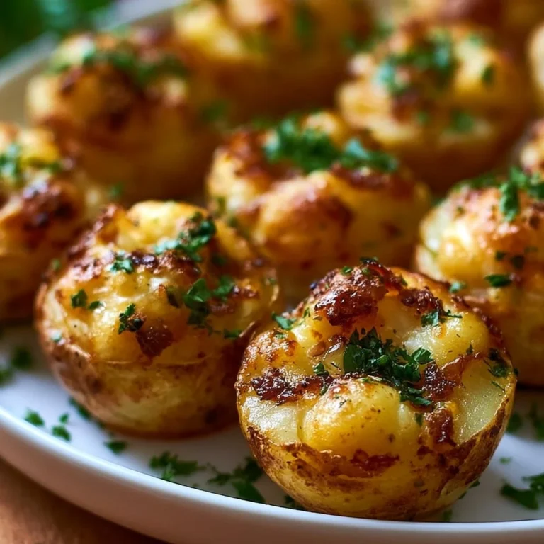 Gefüllte Mini-Kartoffelbissen mit verschiedenen Füllungen auf einem Teller