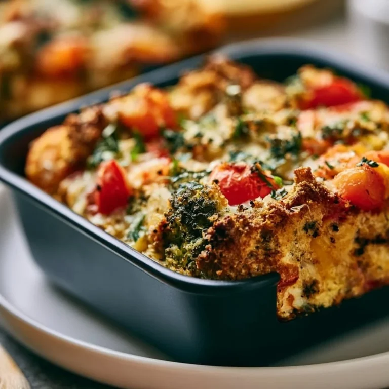 Gesunder Low Carb Auflauf zubereitet im Airfryer mit frischen Zutaten.