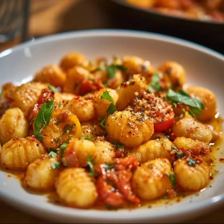 Leckere Gnocchi Pfanne mit frischen Zutaten und aromatischen Gewürzen