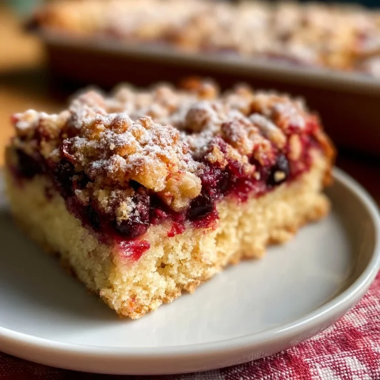 Johannisbeerkuchen mit Streuseln auf einem Blech frisch gebacken