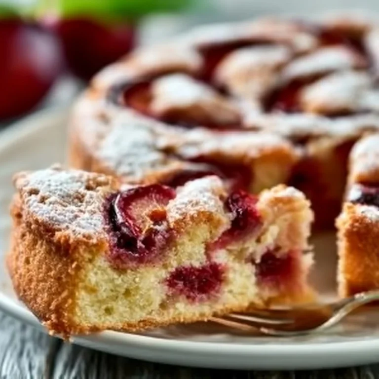 Saftiger Pflaumenkuchen mit leckerem Teig und frischen Pflaumen