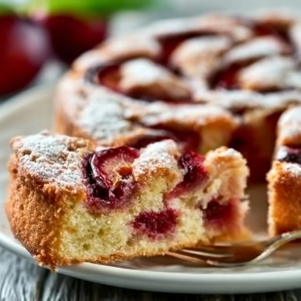 Saftiger Pflaumenkuchen mit leckerem Teig und frischen Pflaumen