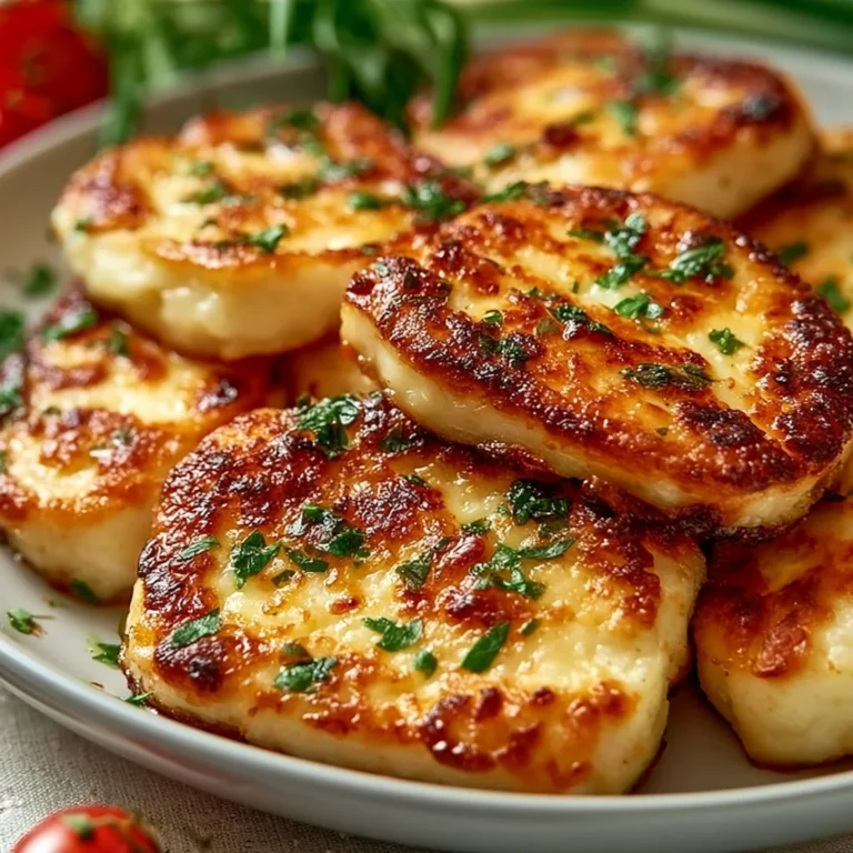 Knappriger Halloumi-Käse aus der Heißluftfritteuse auf einem Teller