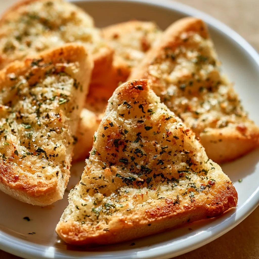 Leckere Knoblauch Ecken, perfekt für Snacks oder Beilagen.