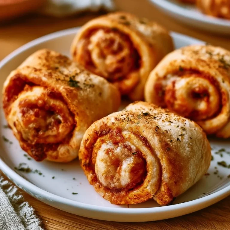 Knusprige Air Fryer Pizza Rollen auf einem Teller serviert