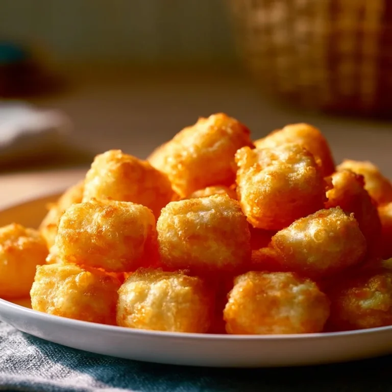 Knusprige Käse Puff Snacks auf einem Tisch serviert