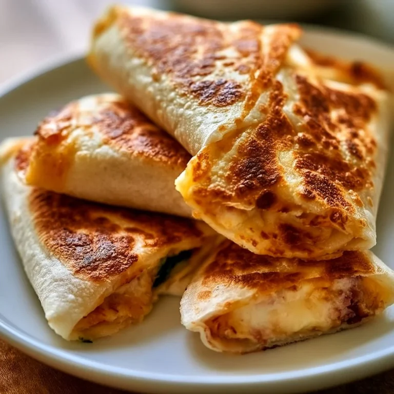 Knusprige Wrap-Ecken mit verschiedenen Füllungen auf einem Teller