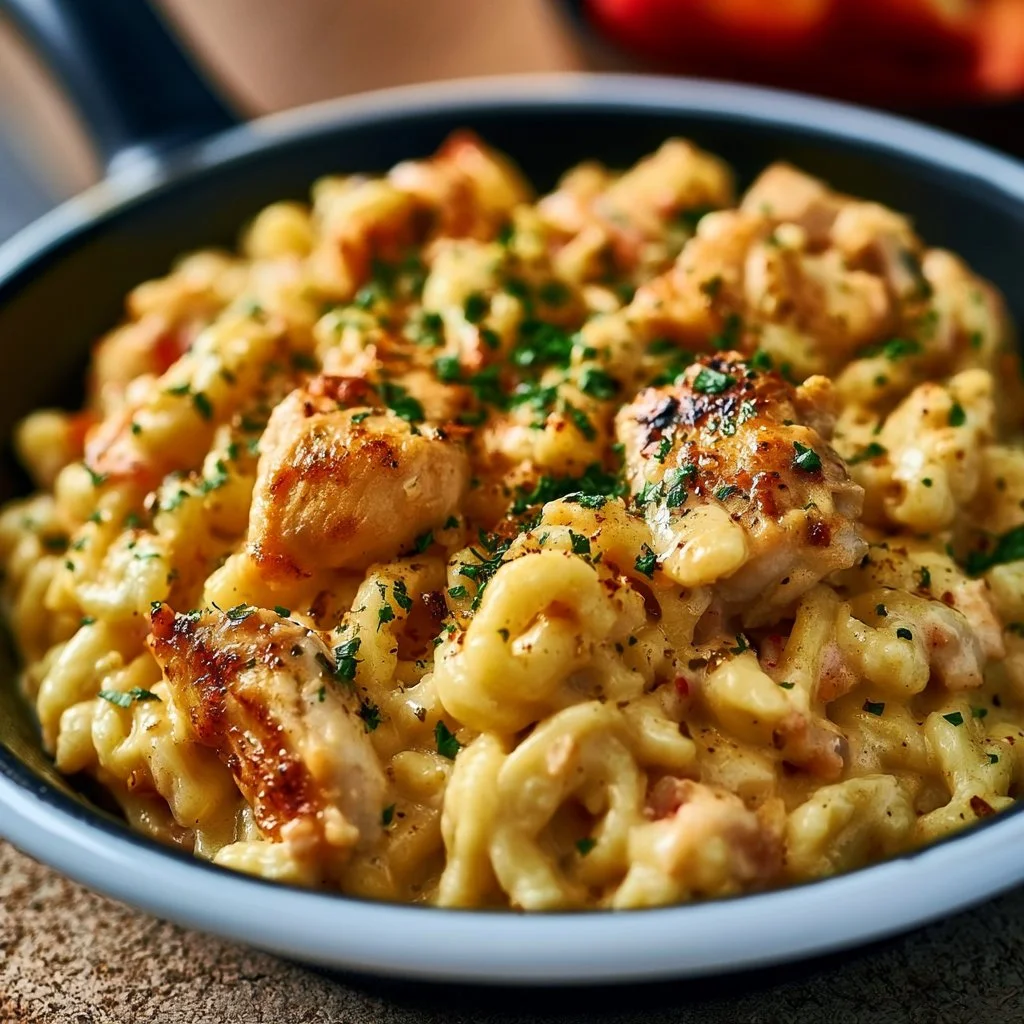 One-Pot-Spätzle mit Hähnchen, einfaches Rezept für ein schmackhaftes Gericht