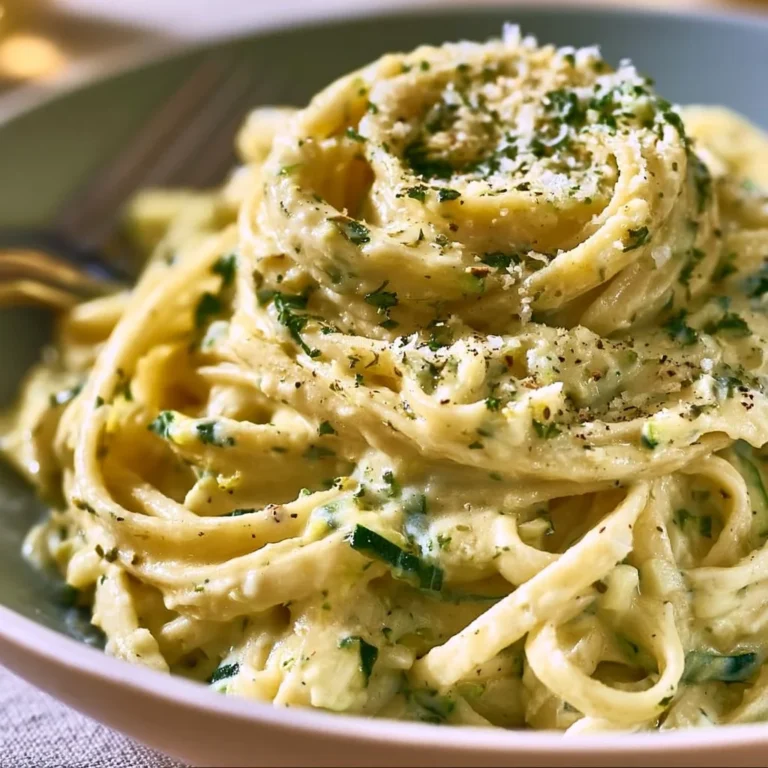Schnelle cremige Zucchini-Pasta mit frischen Zutaten