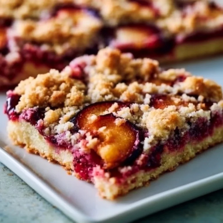 Streusel-Pflaumenkuchen vom Blech mit frischen Pflaumen und knusprigen Streuseln