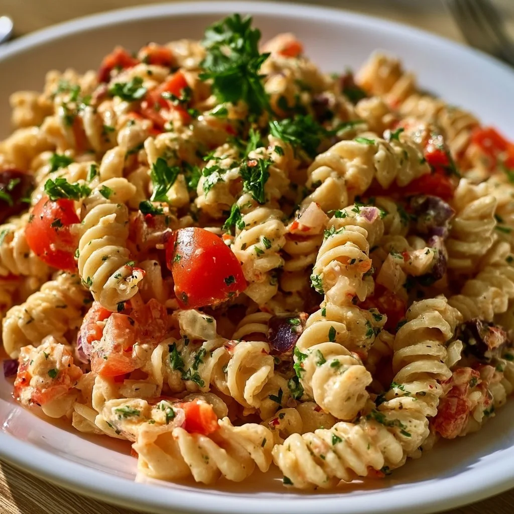 Türkischer Nudelsalat mit frischen Zutaten