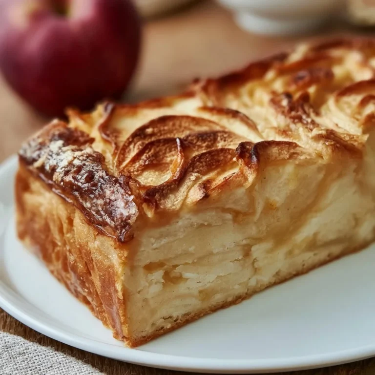 Unsichtbarer Apfelkuchen mit saftigen Äpfeln und zartem Teig