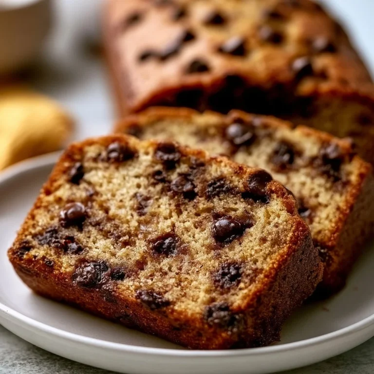 Leckeres und saftiges Schokoladenstückchen-Bananenbrot