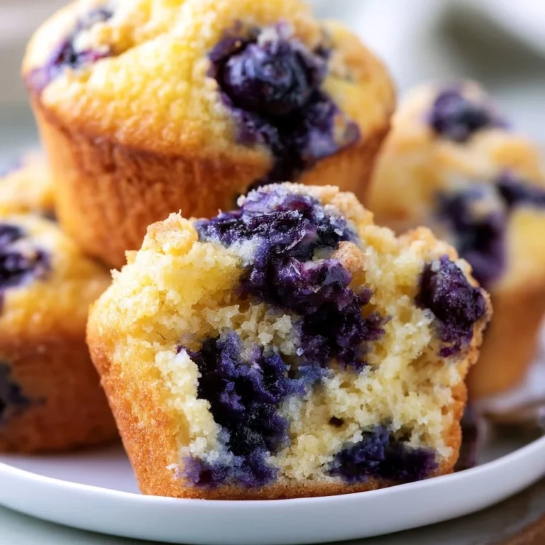 Frische Zitronen-Blaubeer-Muffins auf einem Tisch